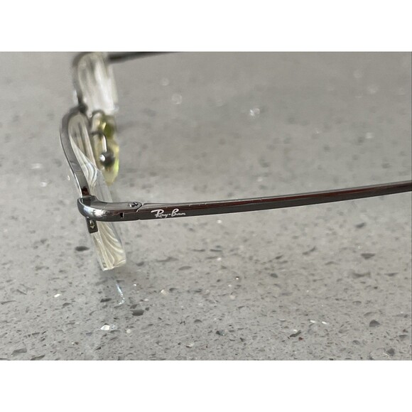 Ray-Ban Half Rim Eyeglasses Frames ONLY RB 6062 2502  49-19-140 Italy Silver - Picture 4 of 12